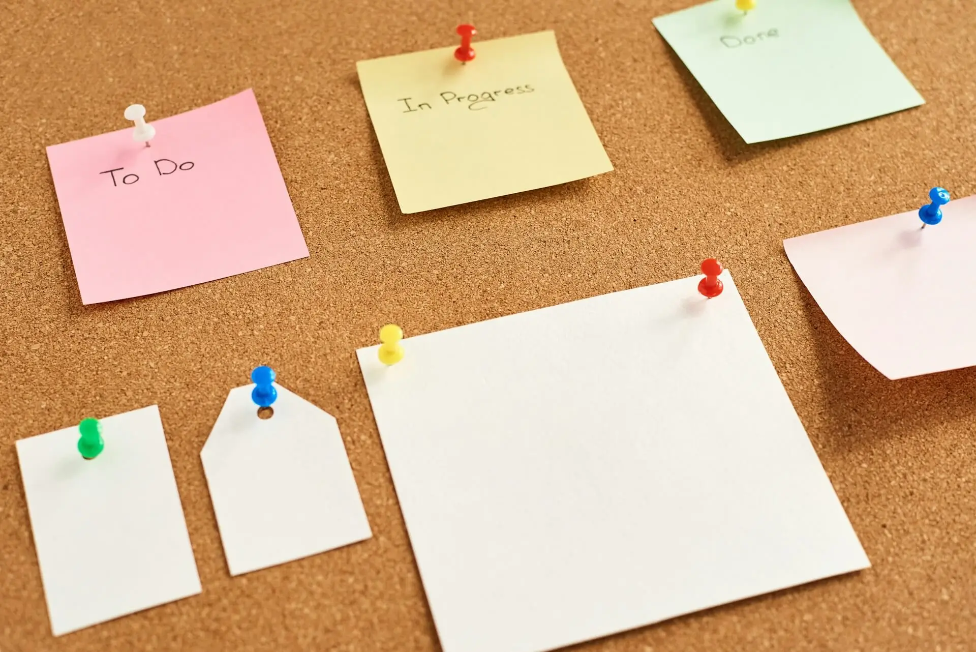Close-up of colorful sticky notes showing a to-do website audit checklist process