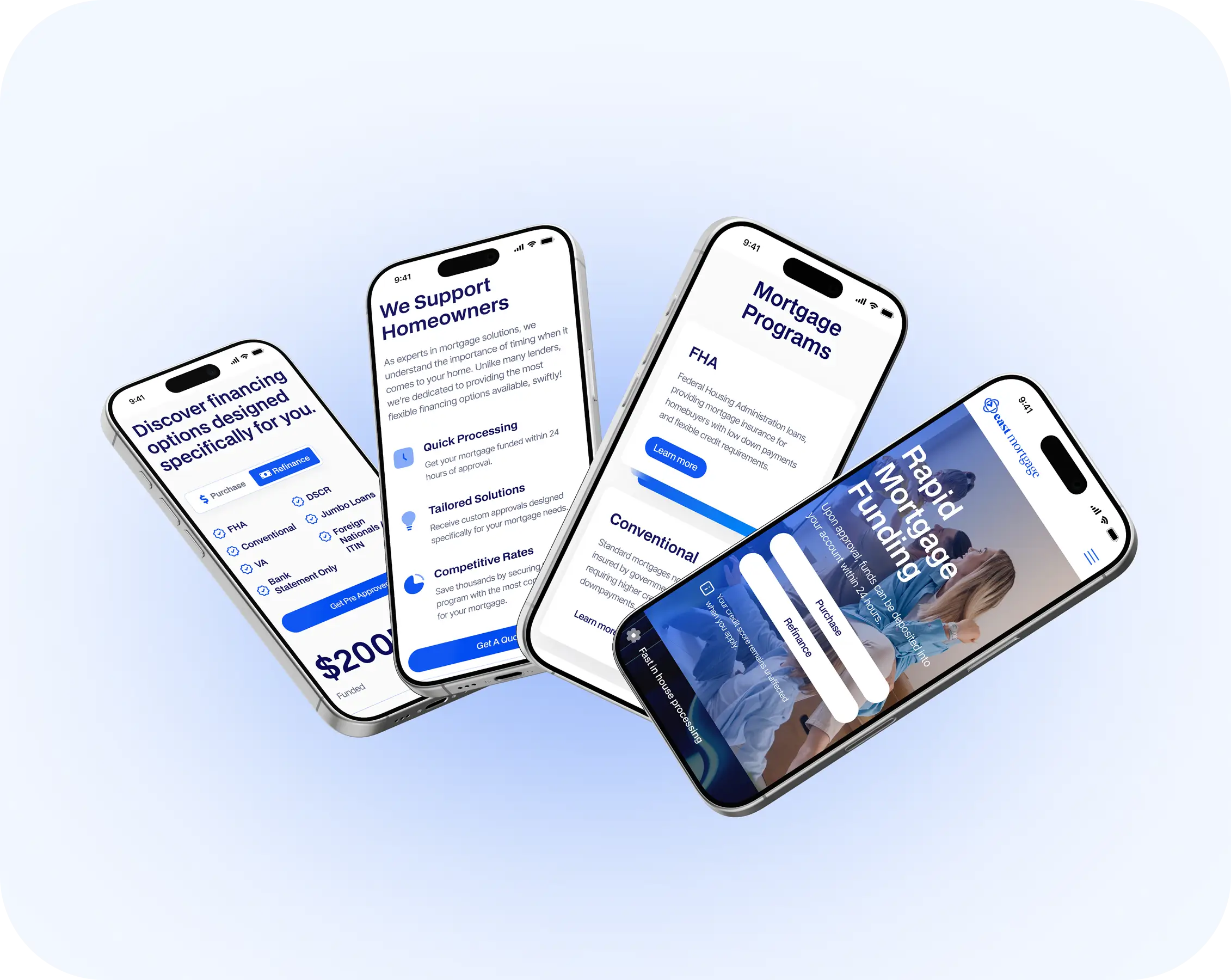 Three identical smartphones displayed side by side, showcasing the same design and color.