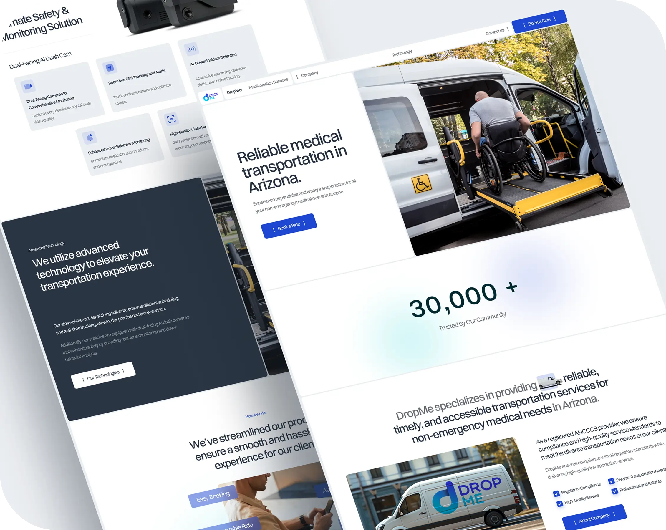 Website design showcasing a car sales company, featuring a sleek layout and images of various car models.