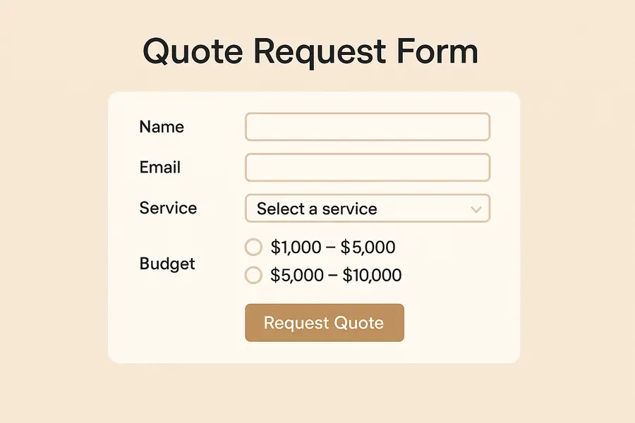 Quote Request Form illustration
