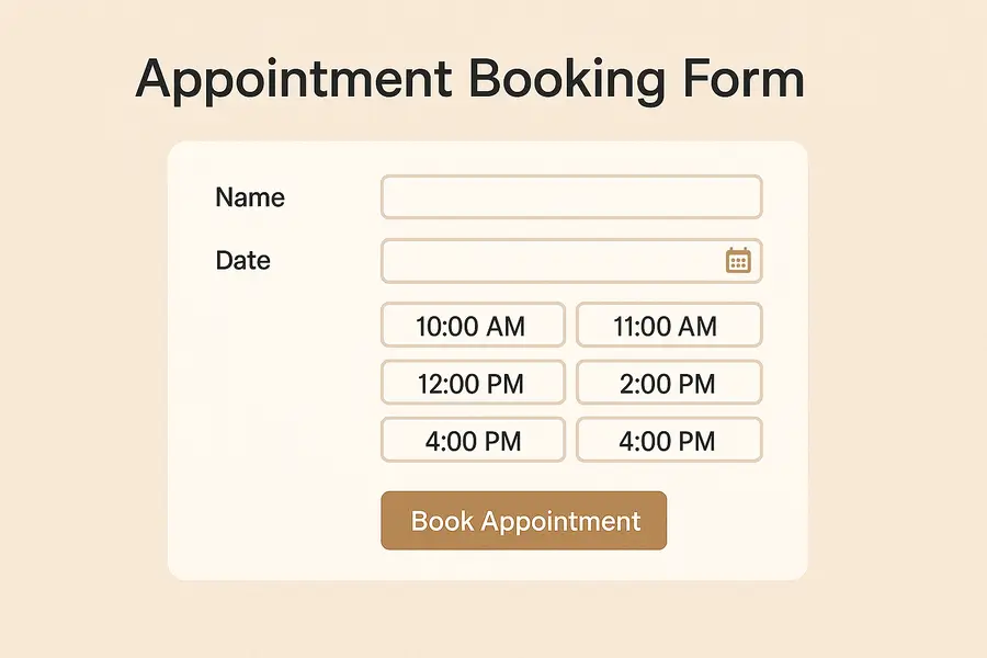 Appointment Booking Form illustration