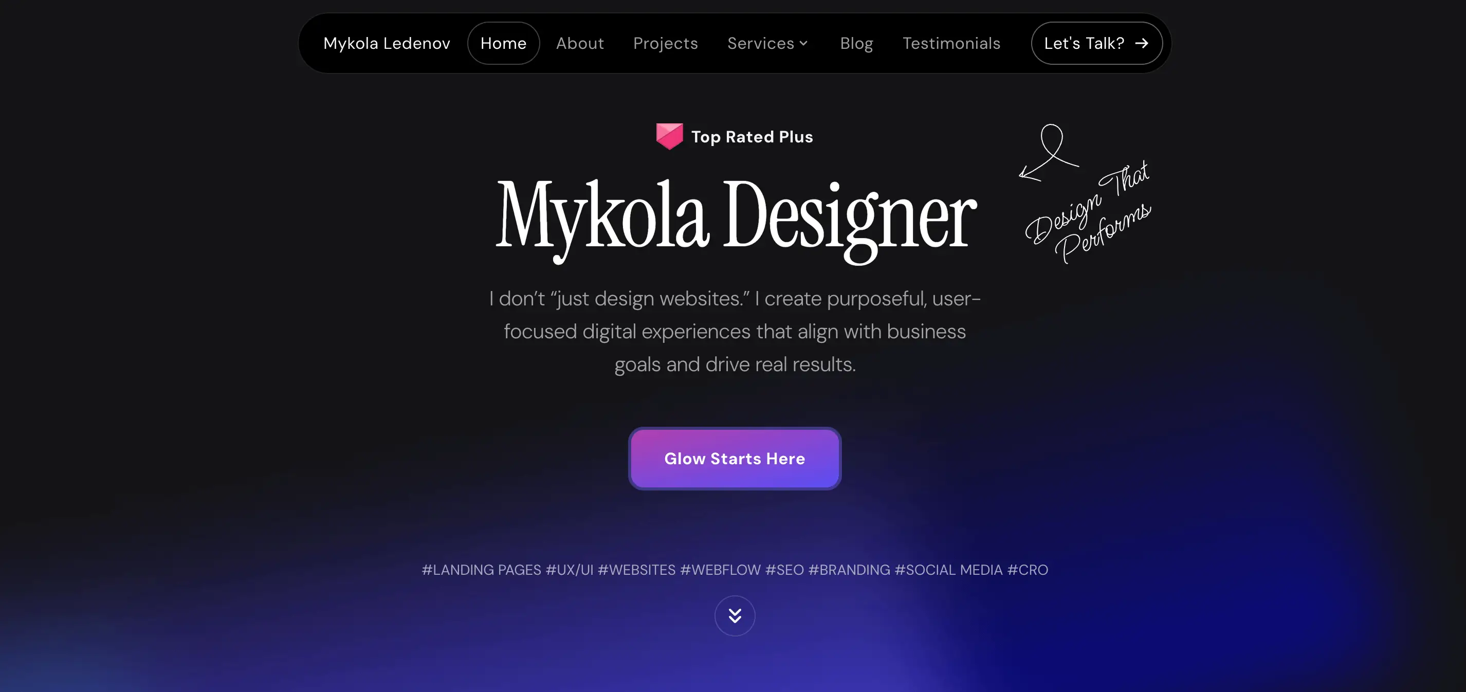 Mykola Designer  - designer personal website example