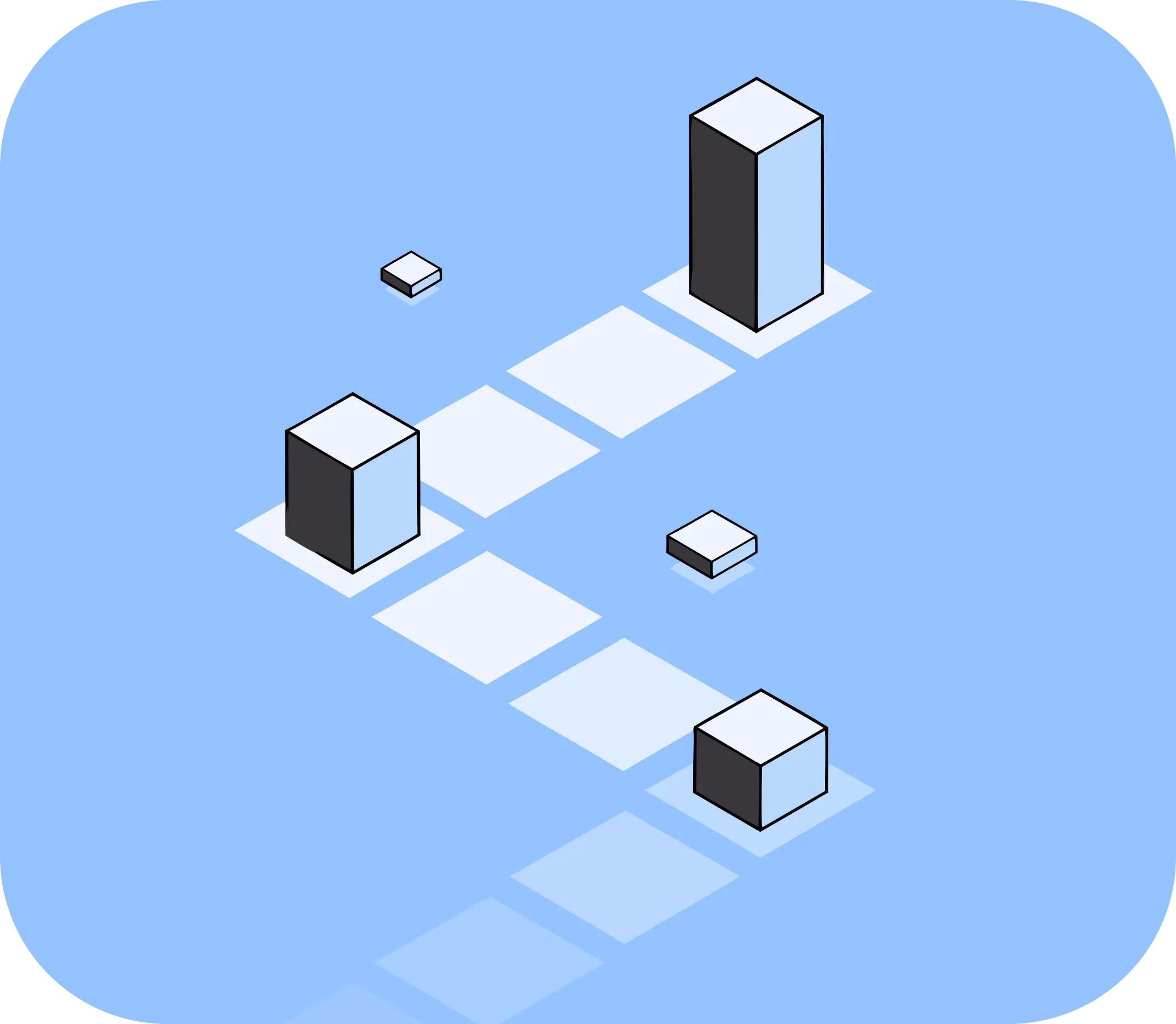 Game icon featuring a blocky shape with a prominent square design, representing a digital gaming application.