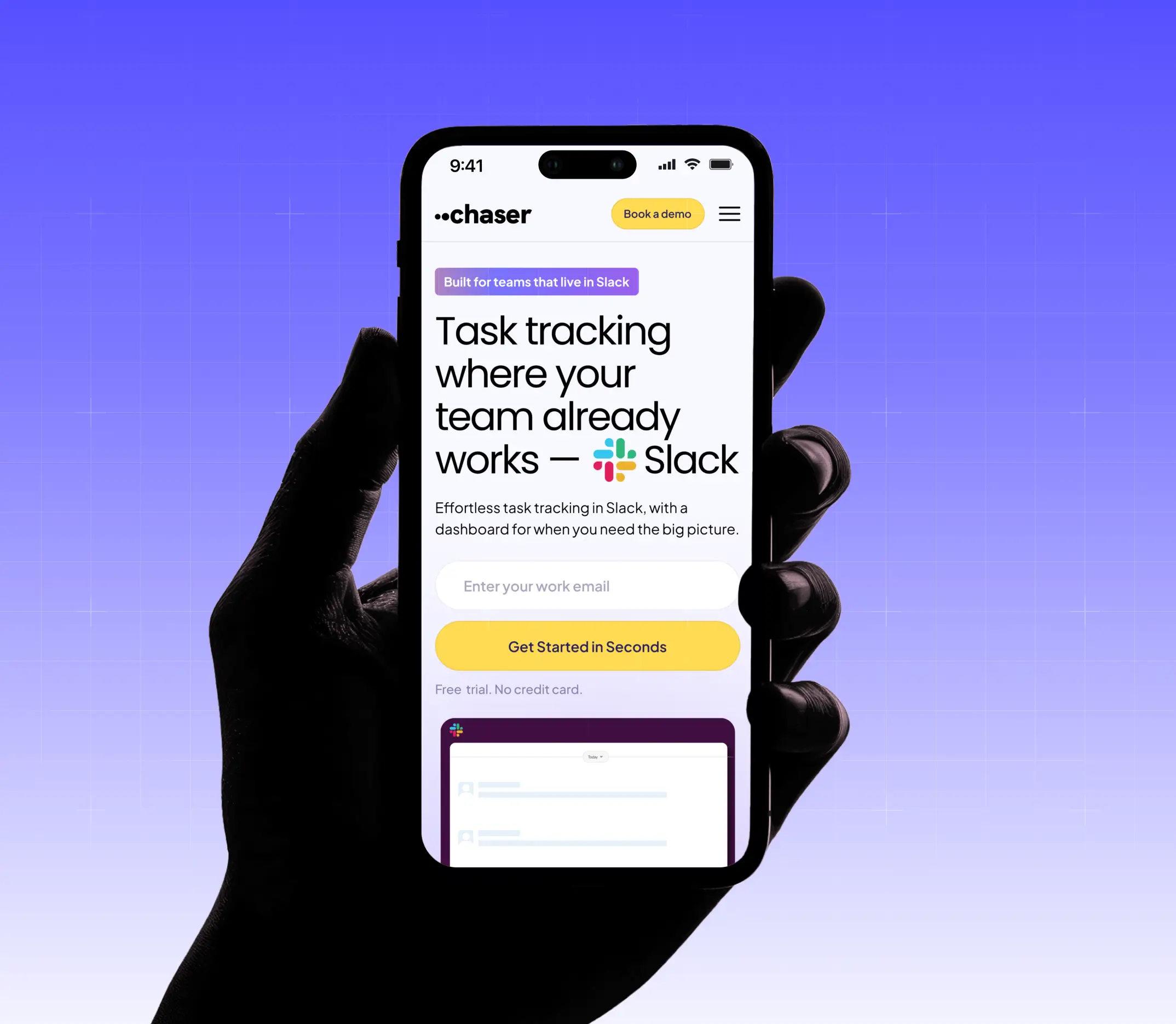 Chaser: Slack Task Management Website Redesign | Case Study