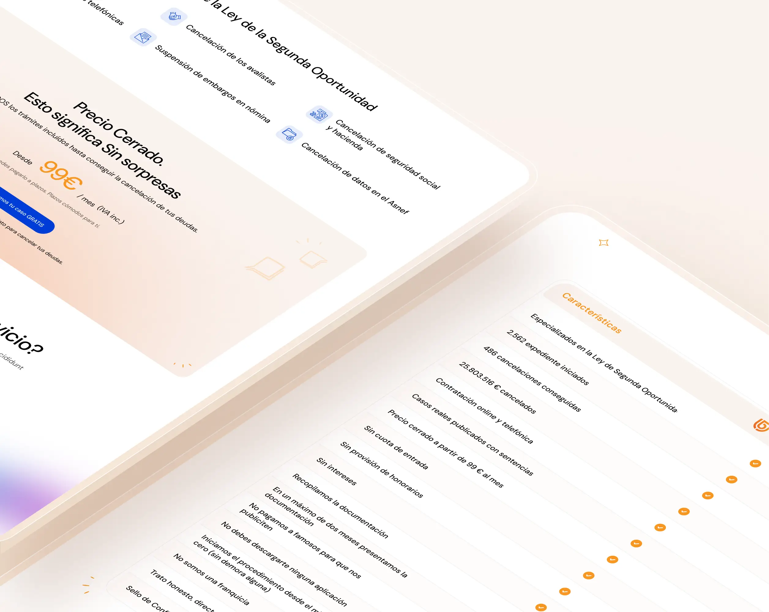 App design mockup for the website buenaley.es, showcasing layout and user interface elements