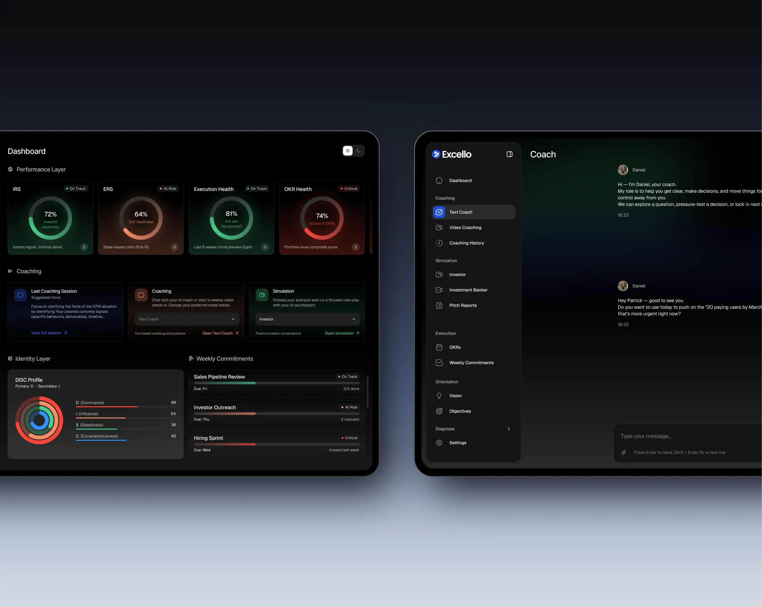 Dashboard interface displaying multiple data metrics and visualizations for user analysis and decision-making