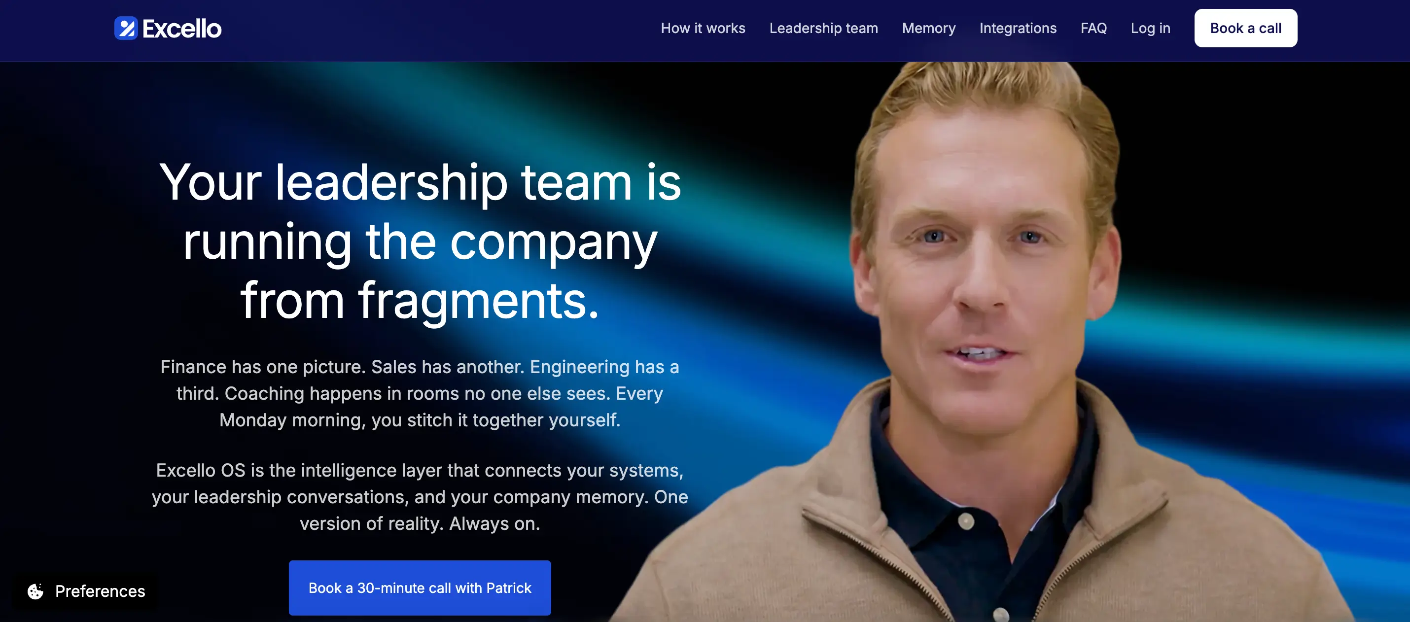 Excello platform connecting leadership conversations and company knowledge