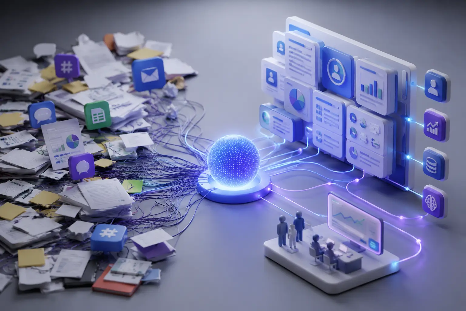 Connected business intelligence platform unifying fragmented company data