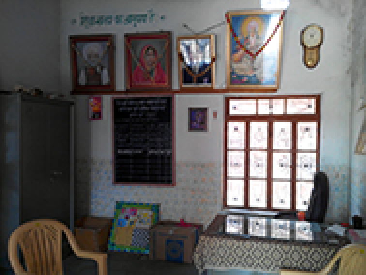 Mr. Kedar Nath Mour founding the charitable school in Rajasthan