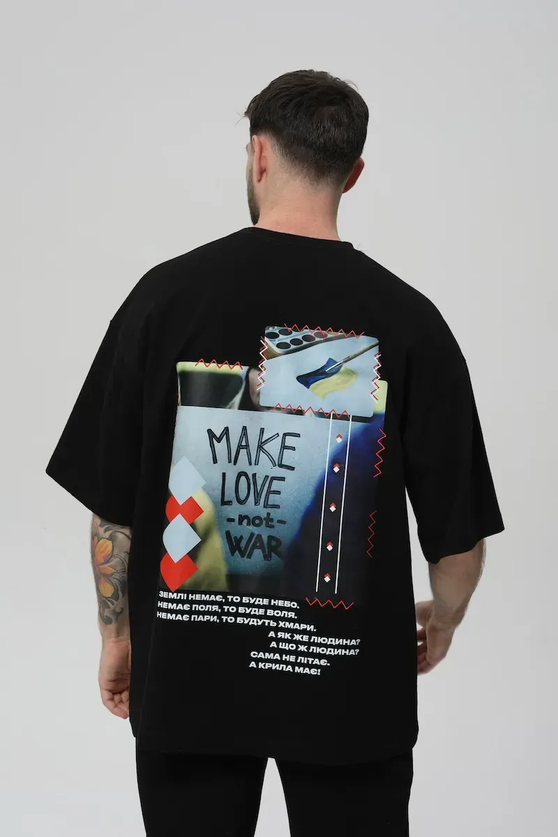 T-shirt "Make Love" black