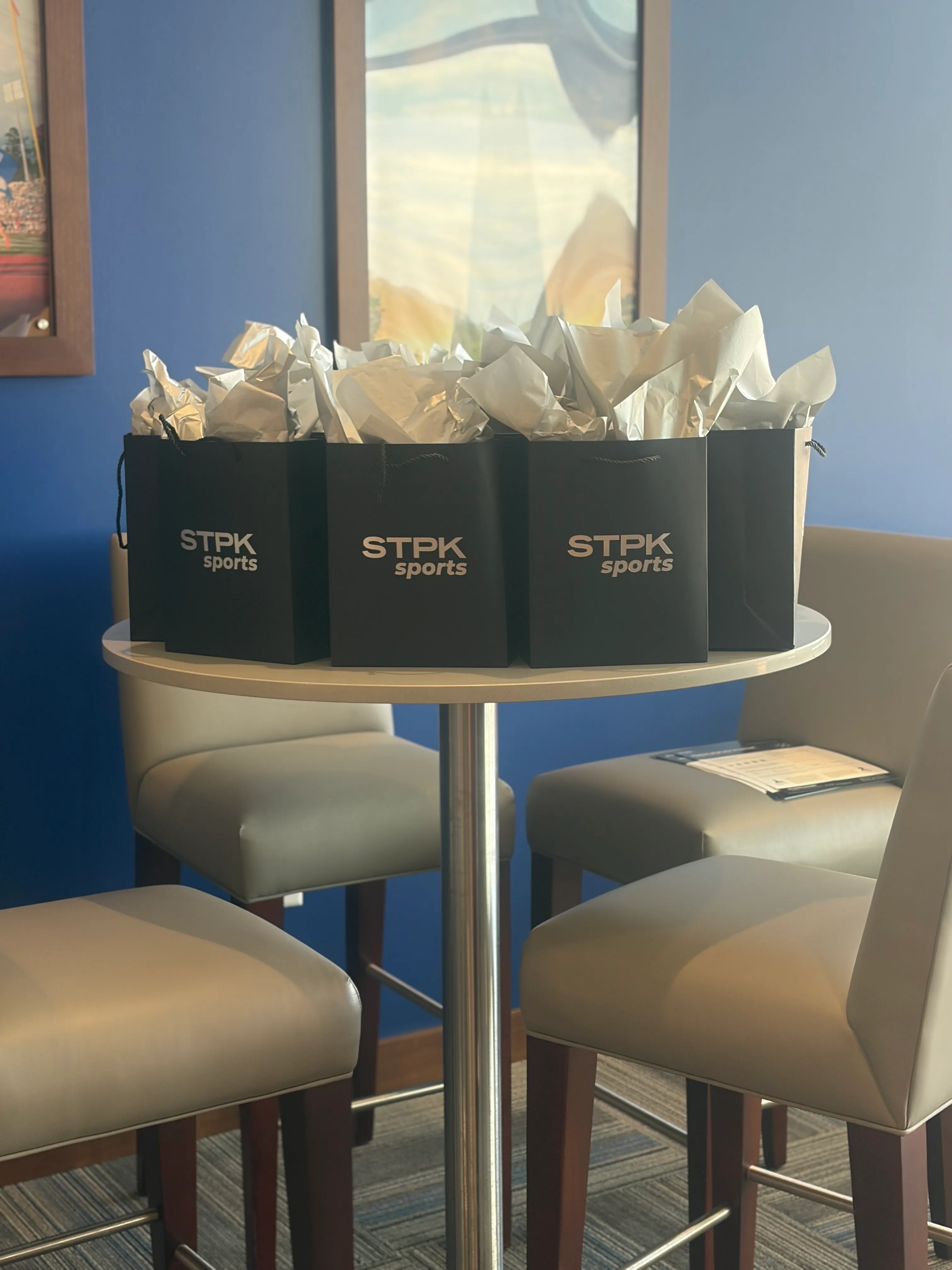 STPK Sports gift bags in the suite