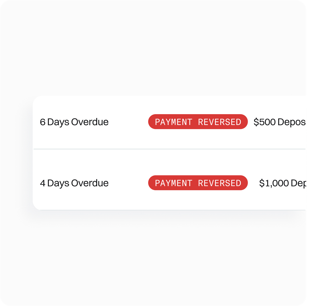 Whale Portal notifications view showing deposits that require attention.