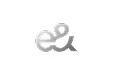 Stylized lowercase letters e and ampersand symbol in gray on black background.
