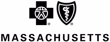 Logo for Blue Cross Blue Shield Massachusetts Health Plan, covering esketamine and Spravato therapy in the Boston area for treatment-resistant depression, anxiety, and other mental health conditions