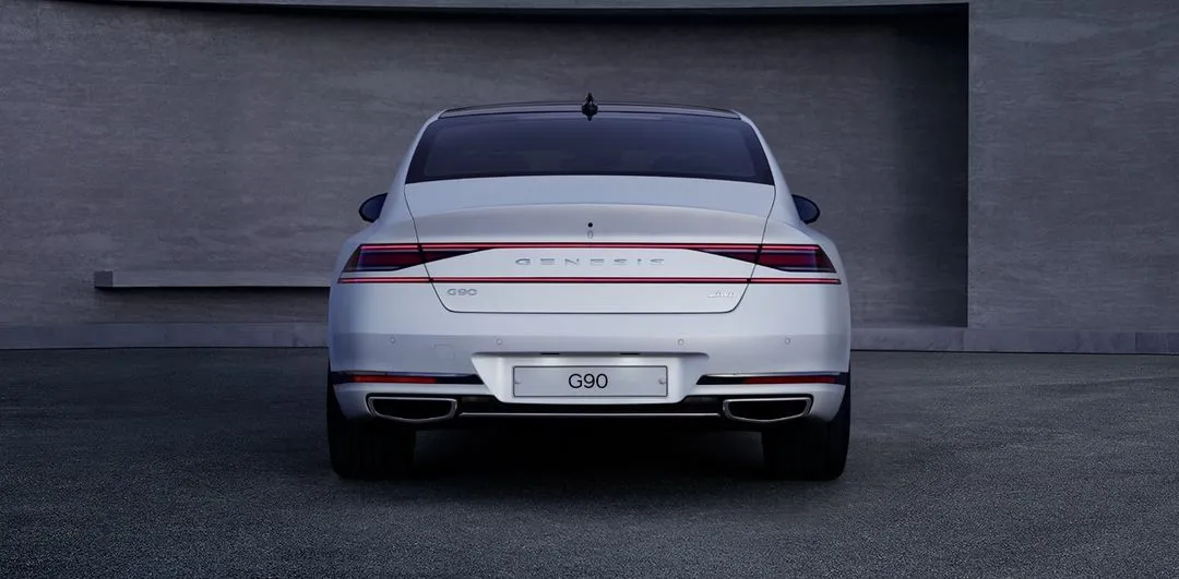 Rear view of parked G90