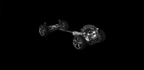 GV80 chassis with engine and wheels