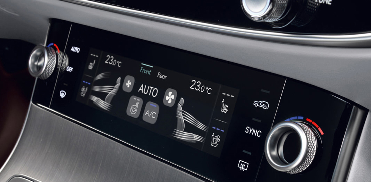 closeup of Genesis infotainment screen