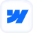 Webflow logo in white rounded tile