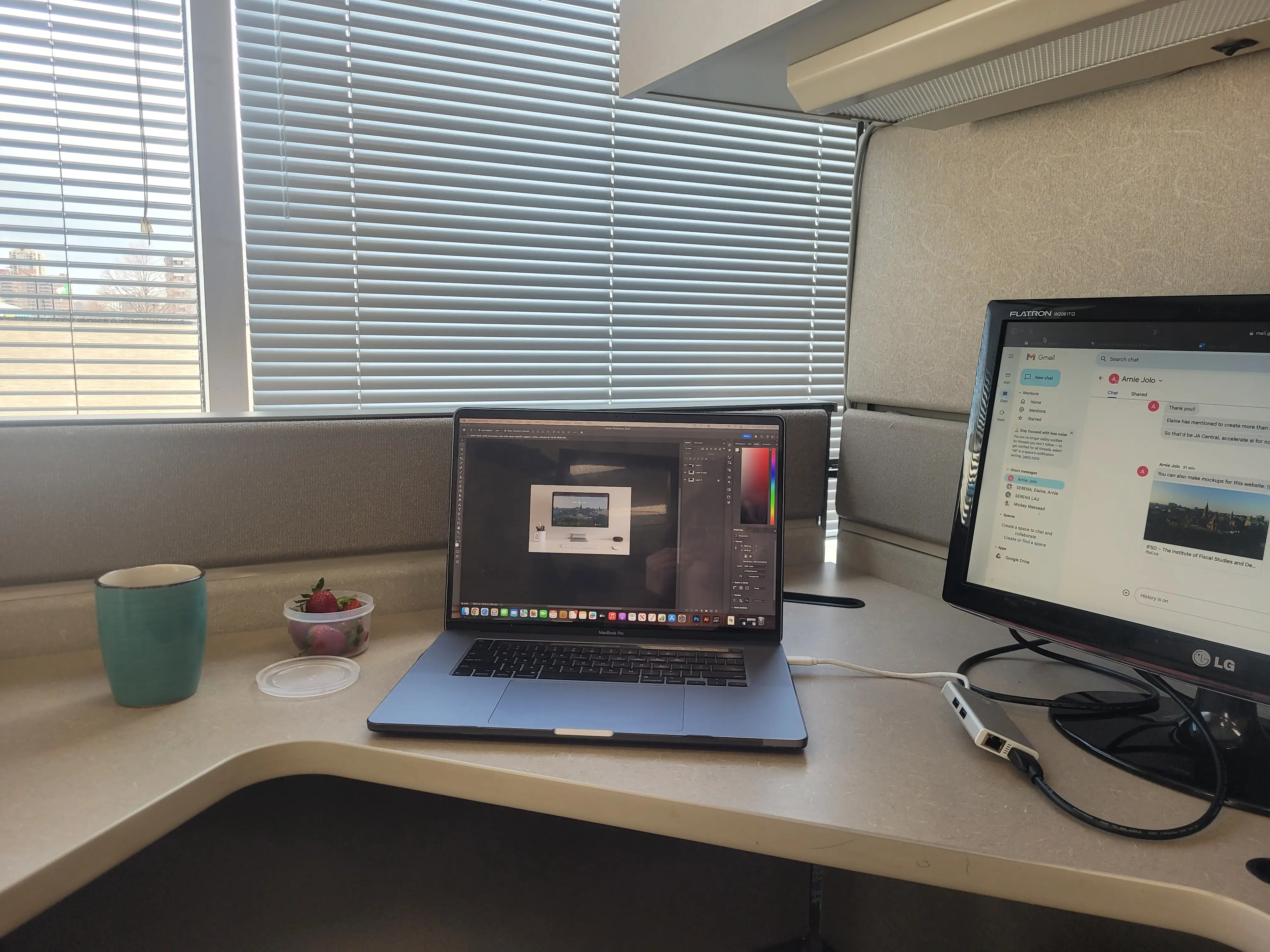 Photograph of desk space