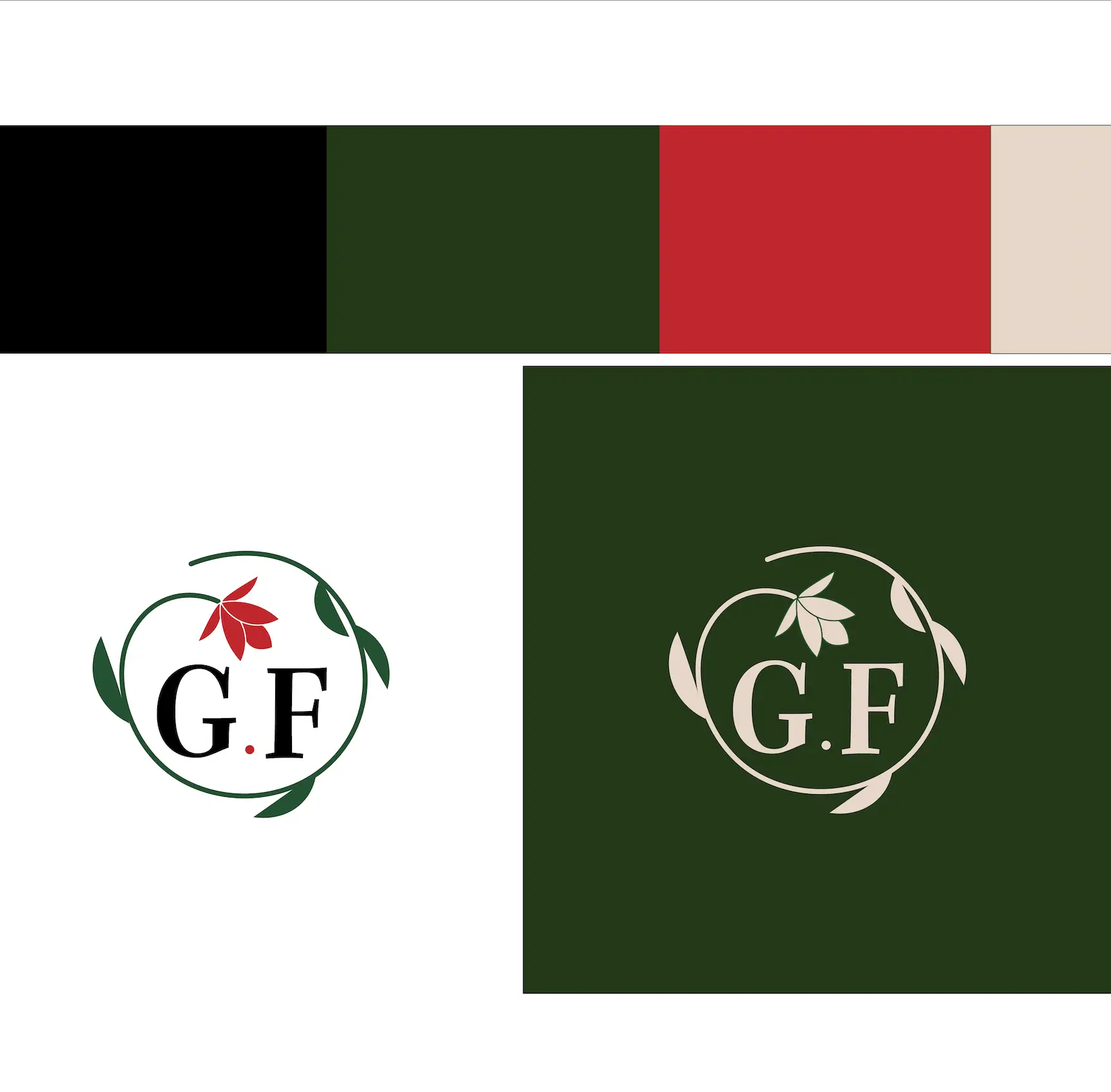 colour palette and logo version gloria's