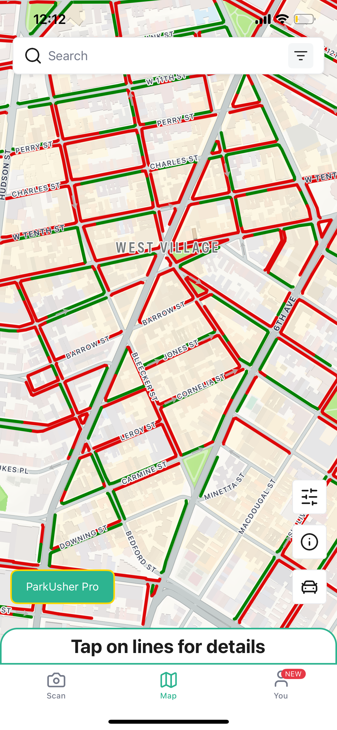 ParkUsher Real Time Street Parking Map