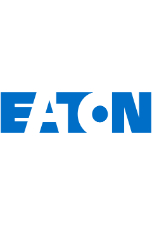 Eaton company logo in blue text on white background.