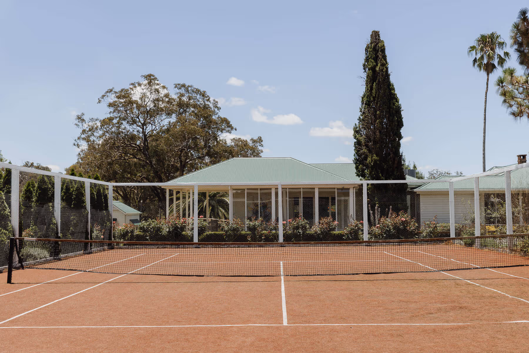 Estate with the view of the tennis court