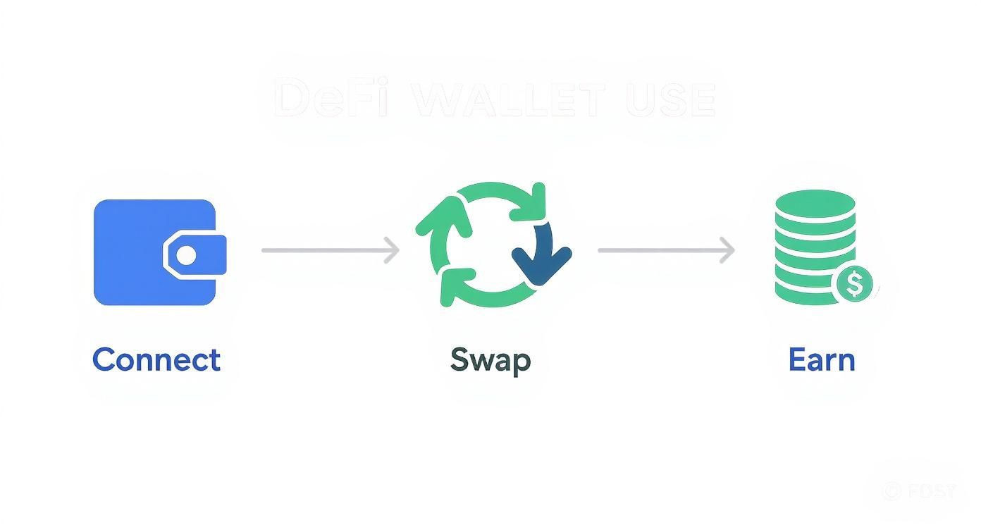 Infographic about what is a defi wallet