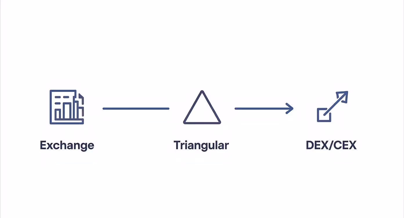 Infographic about crypto arbitrage scanner