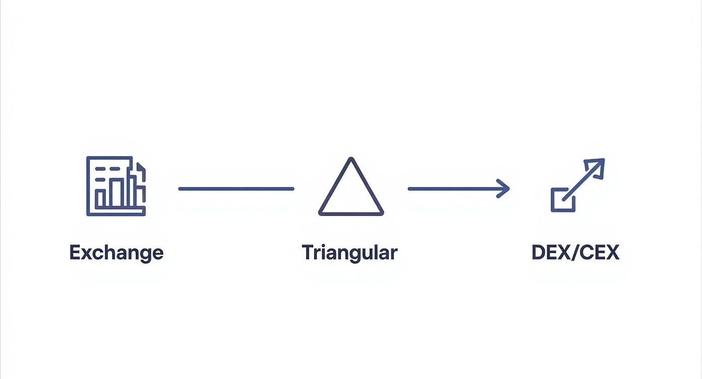Infographic about crypto arbitrage scanner