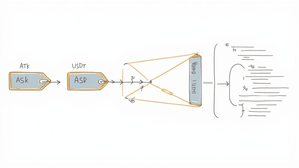 Person coding on a laptop with charts in the background
