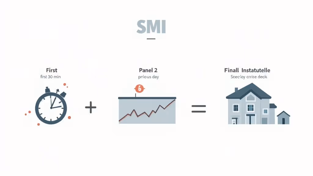 Stylized digital art of a graph with rising and falling lines, representing market data and the Smart Money Index calculation.