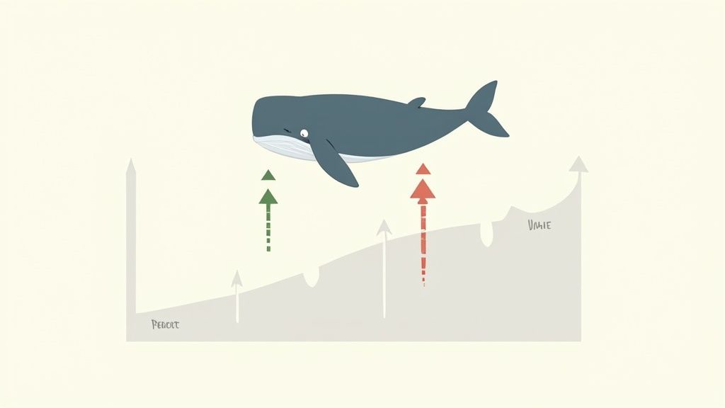 Chart showing upward trend analysis in crypto trading