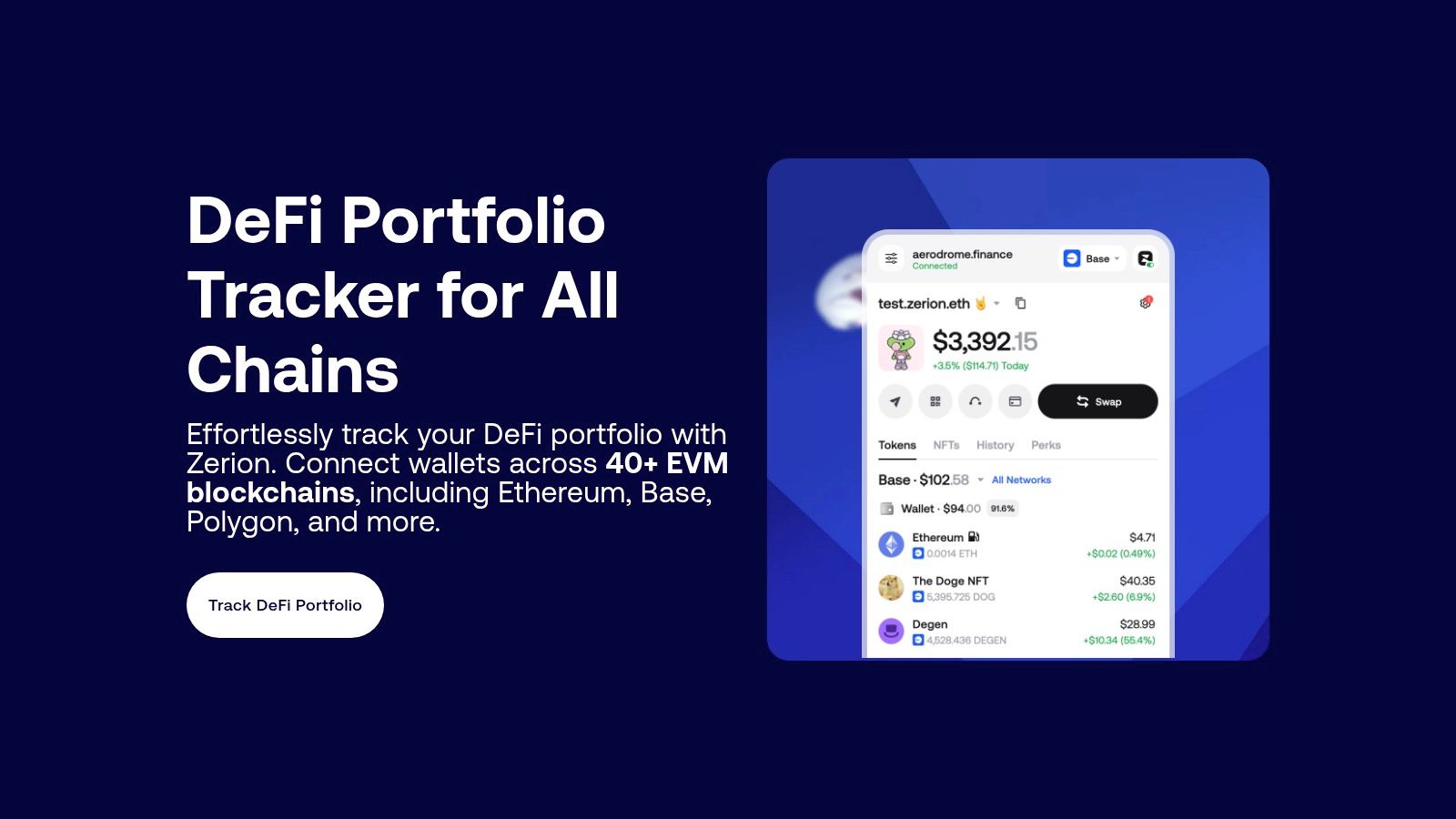 Zerion (DeFi + Wallet Tracker)