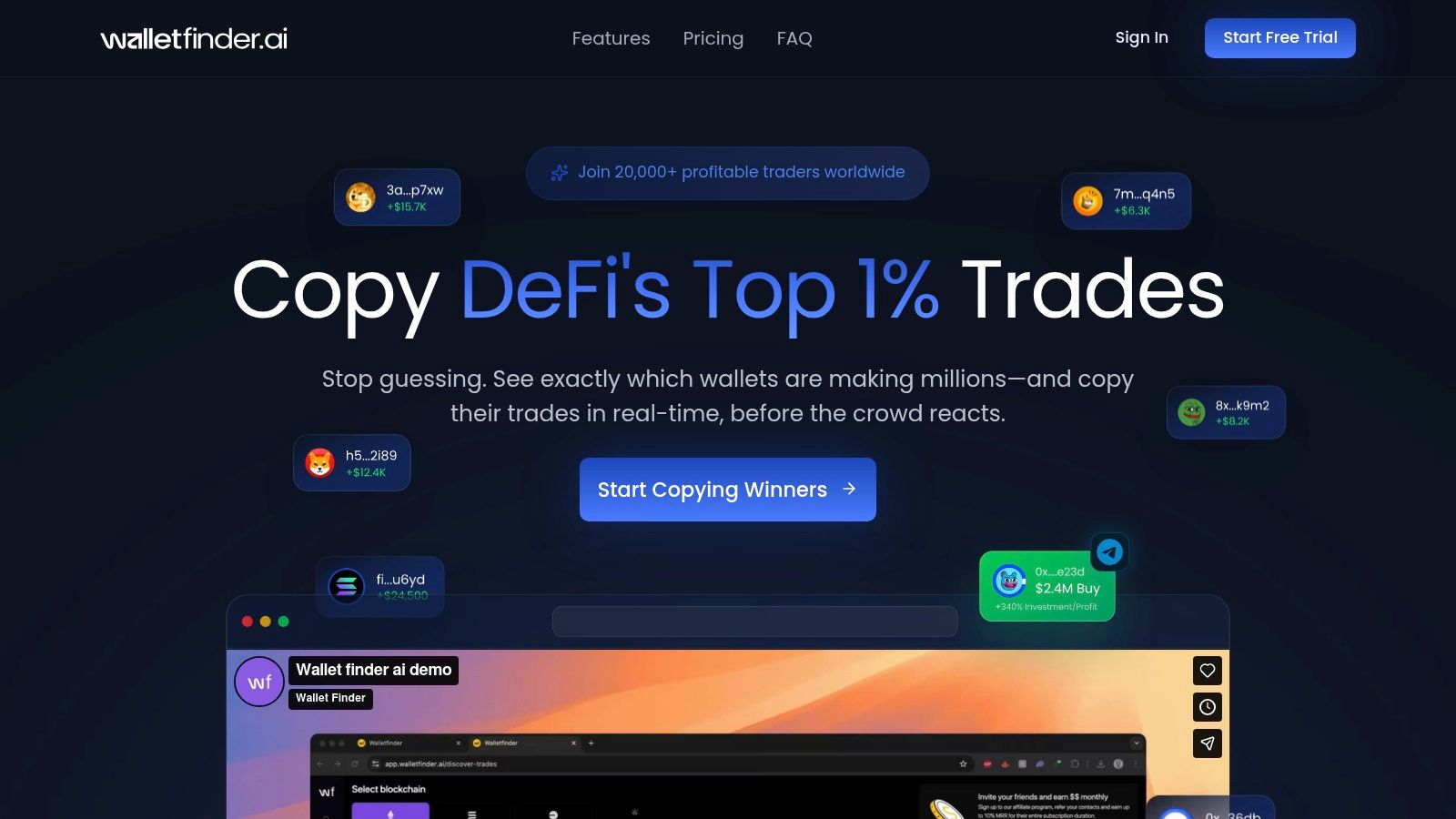 Wallet Finder.ai Interface