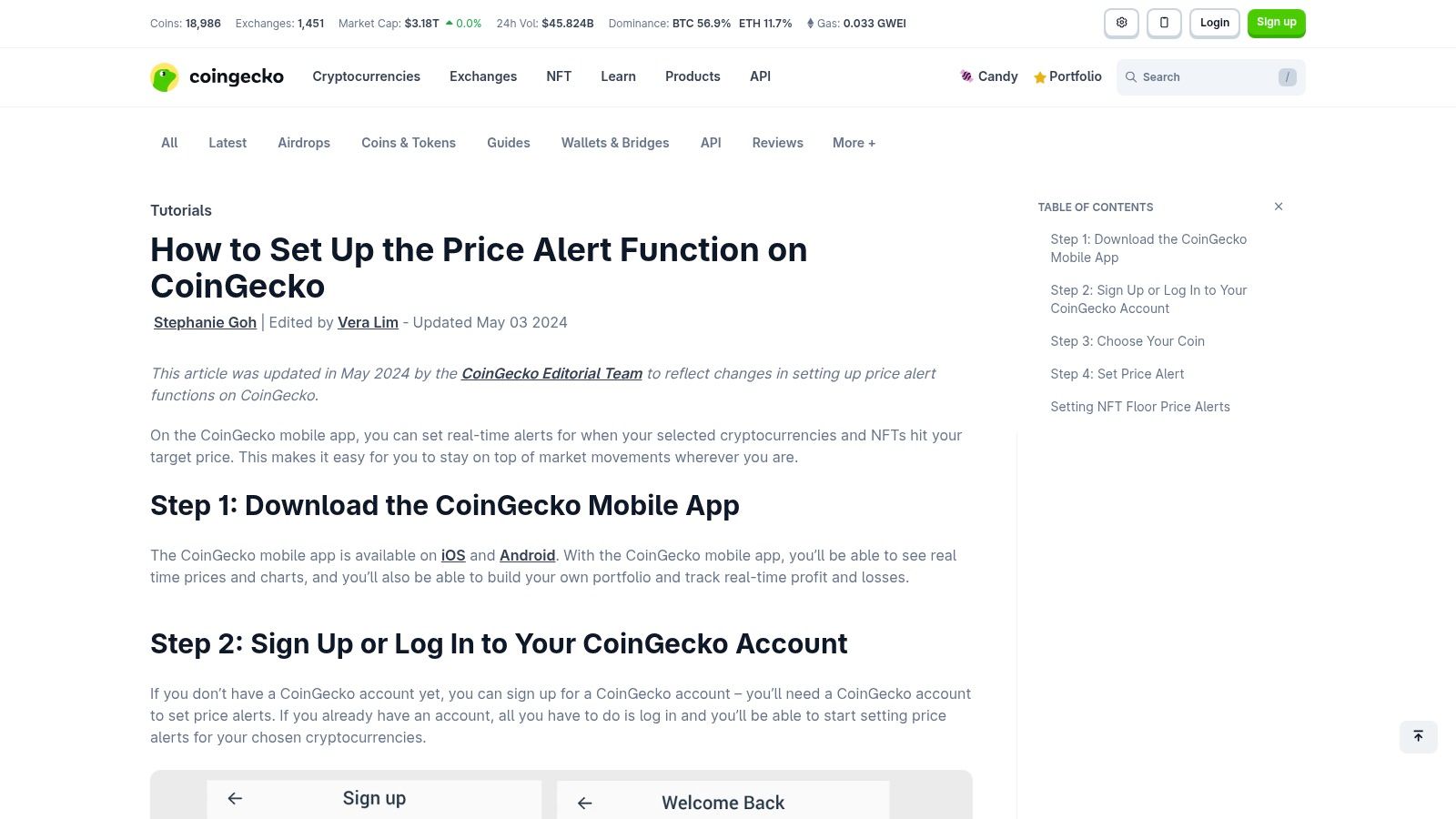 CoinGecko (App + Web)