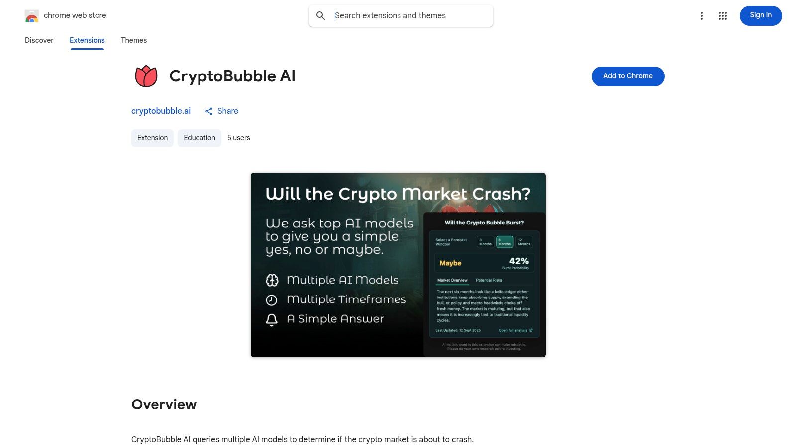 CryptoBubble AI (Chrome Web Store extension)
