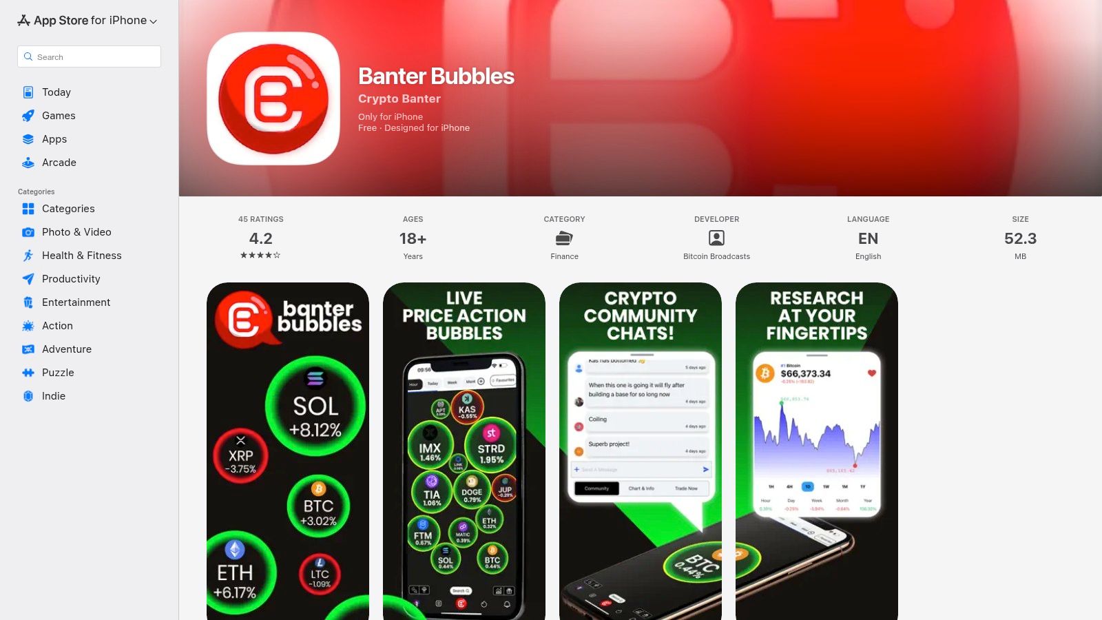 Banter Bubbles (iOS App Store)