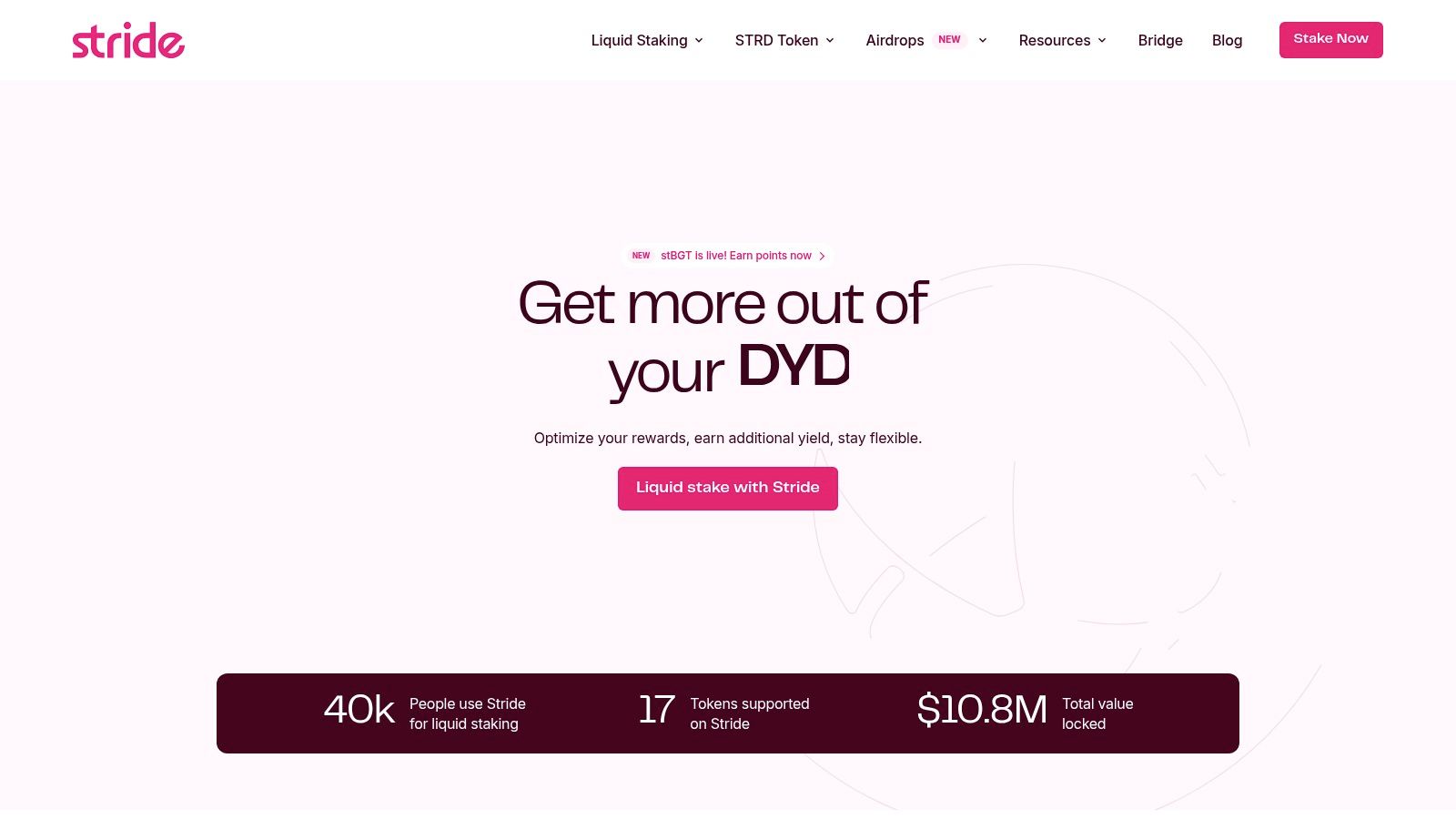 Stride (Liquid staking for Cosmos assets)