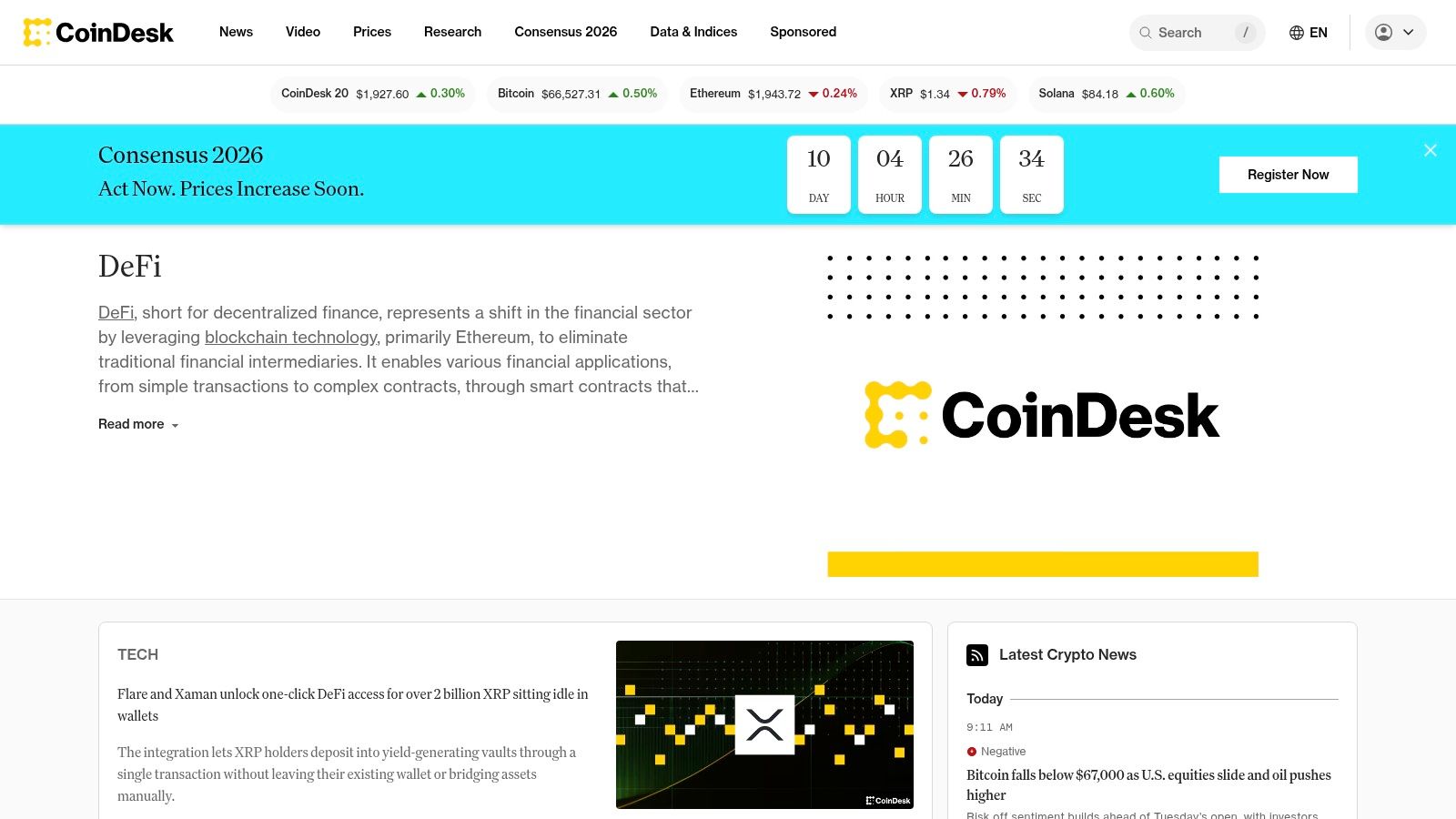 CoinDesk (DeFi section)