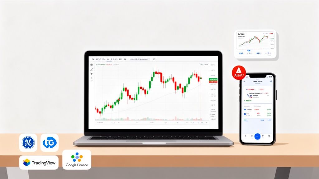Rastreador de precios de GE: cómo monitorear las acciones de GE