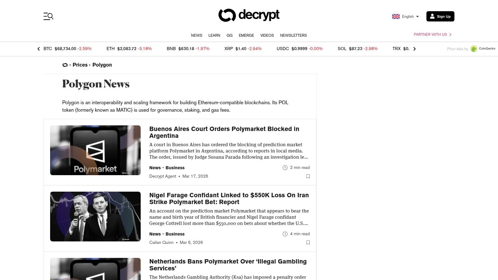 Decrypt – Polygon news hub