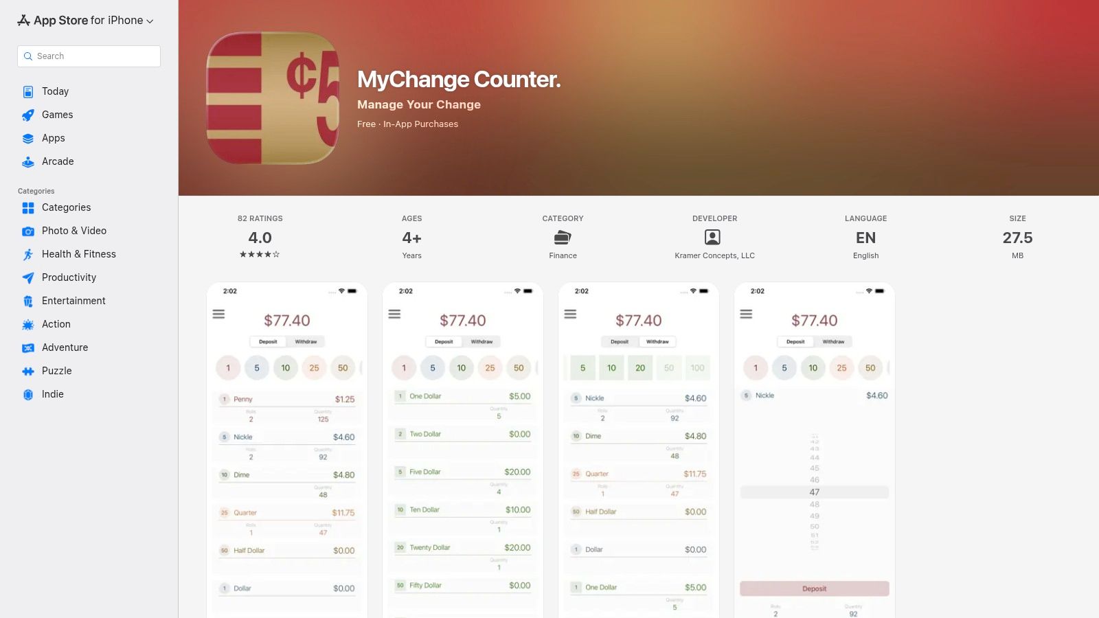MyChange Counter (iOS)