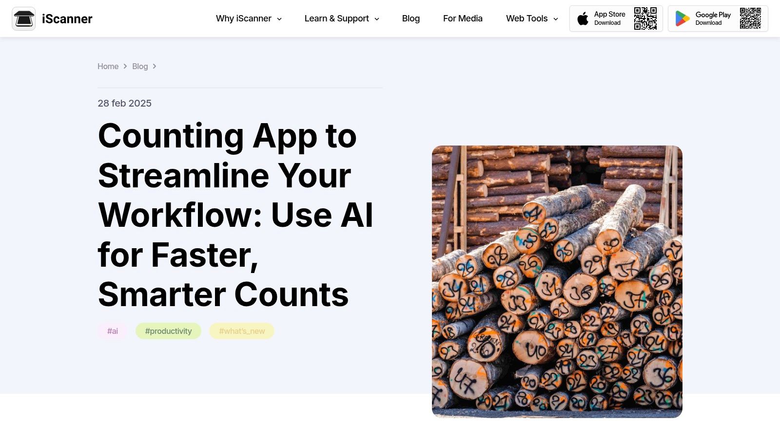 iScanner — Count Mode (iOS/Android)