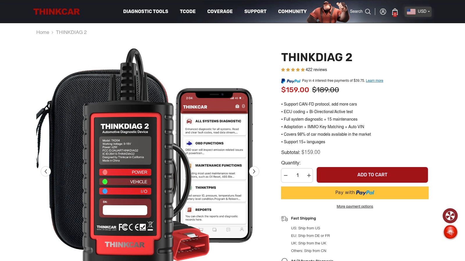Foxwell NT809 / NT809BT (handheld)