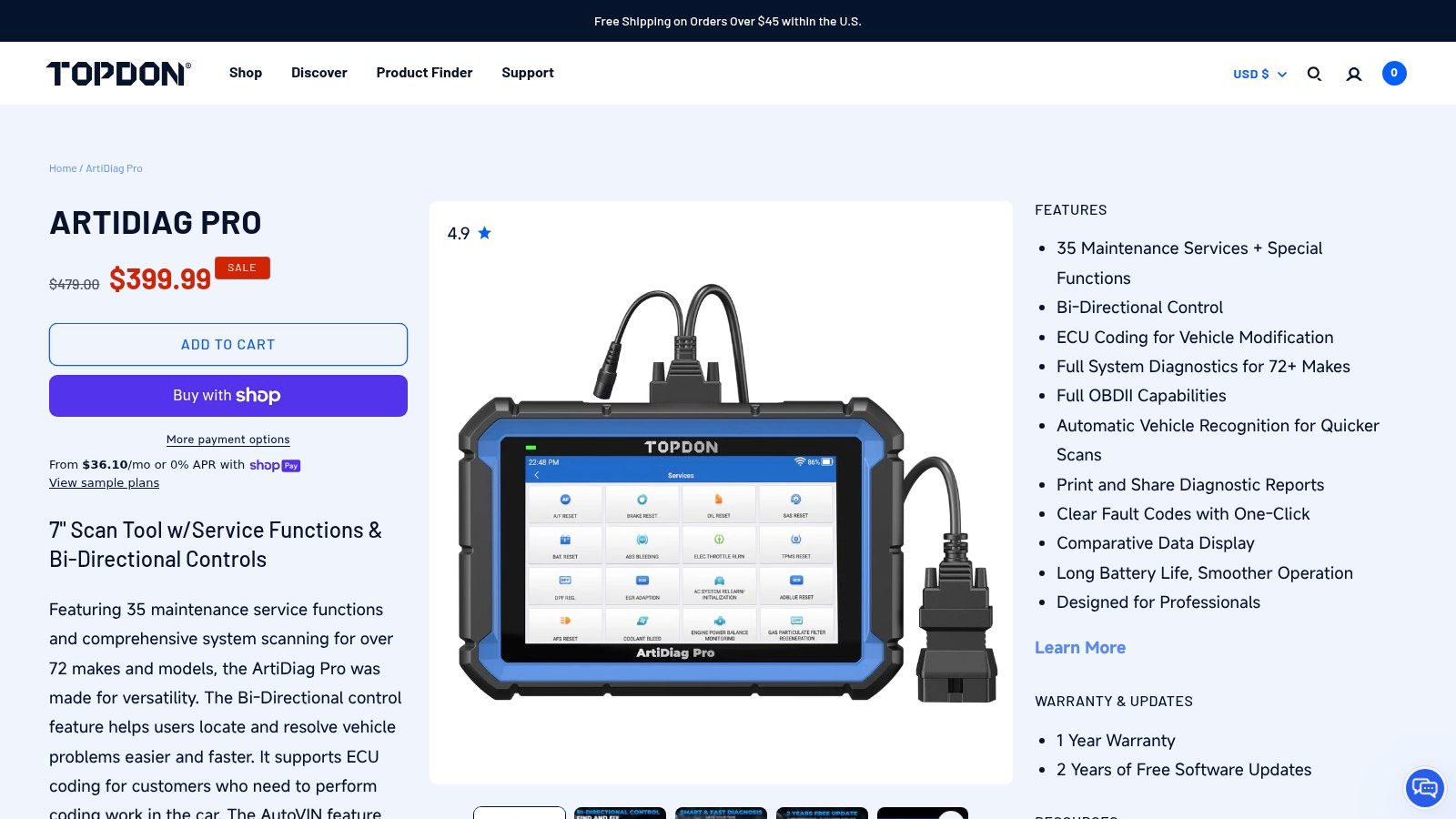 Autel MaxiCOM MK808Z (tablet, bi-directional)