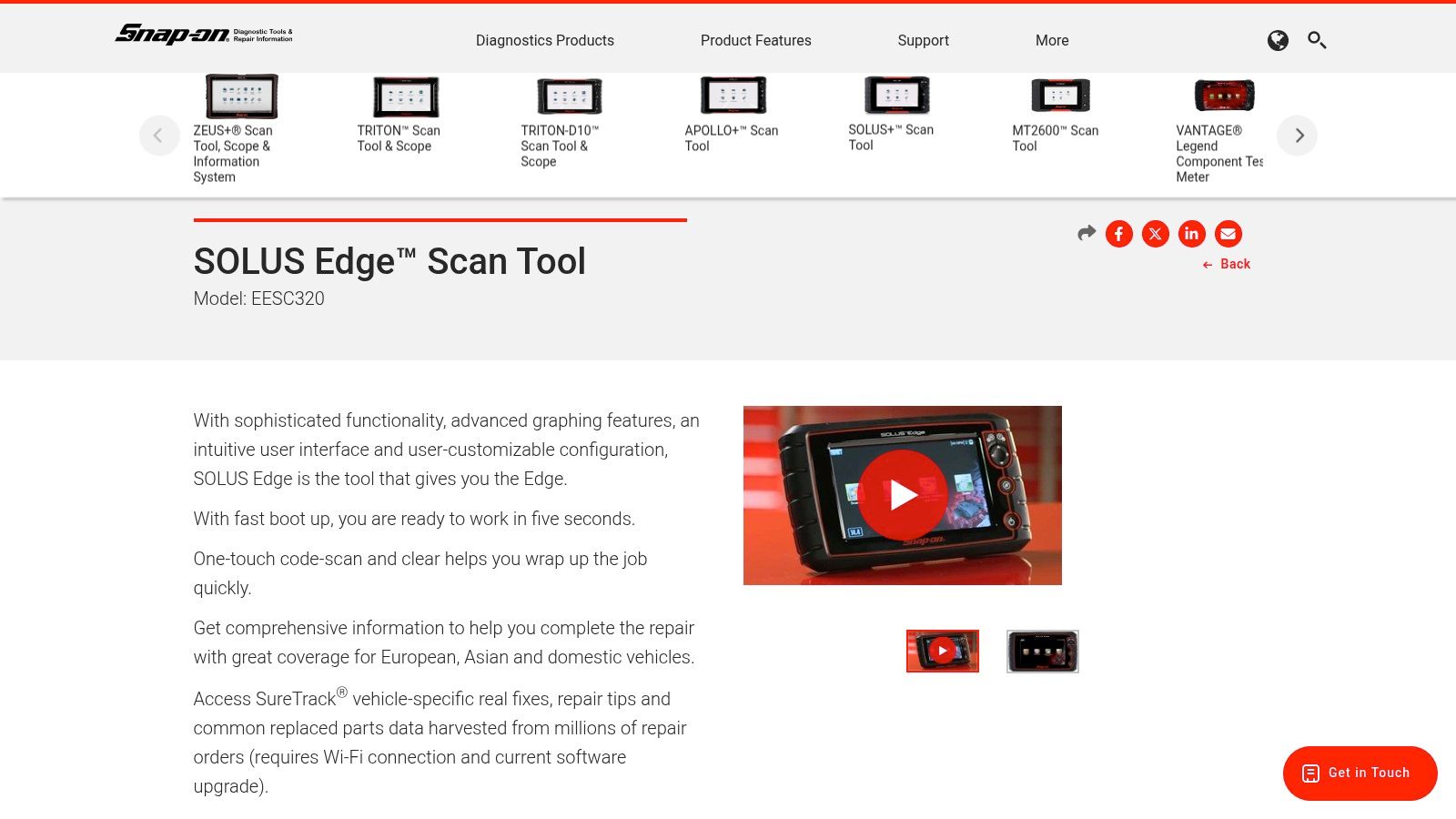 Snap-on SOLUS Edge (professional handheld)