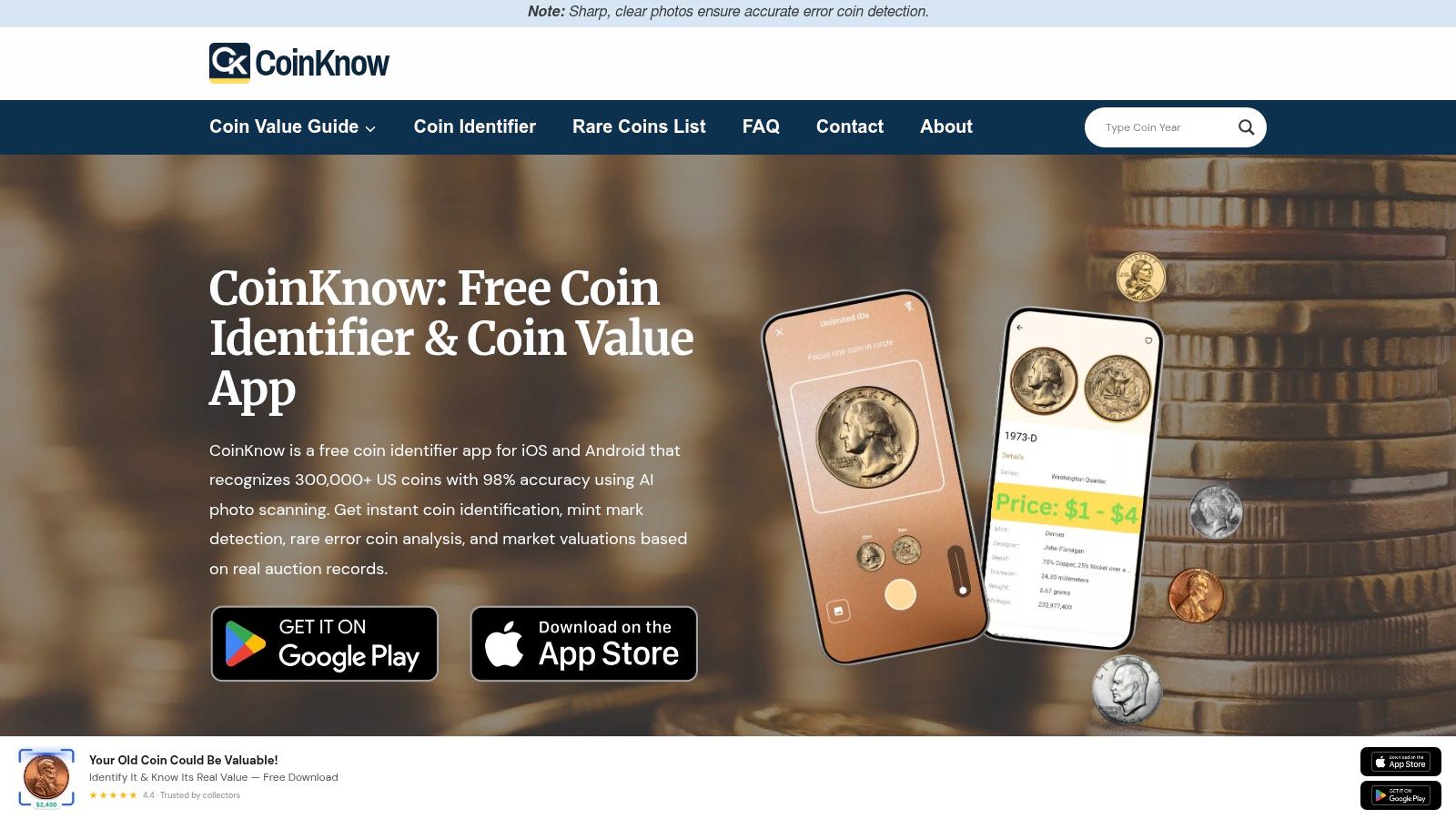CoinKnow – Coin Identifier (U.S. focus)