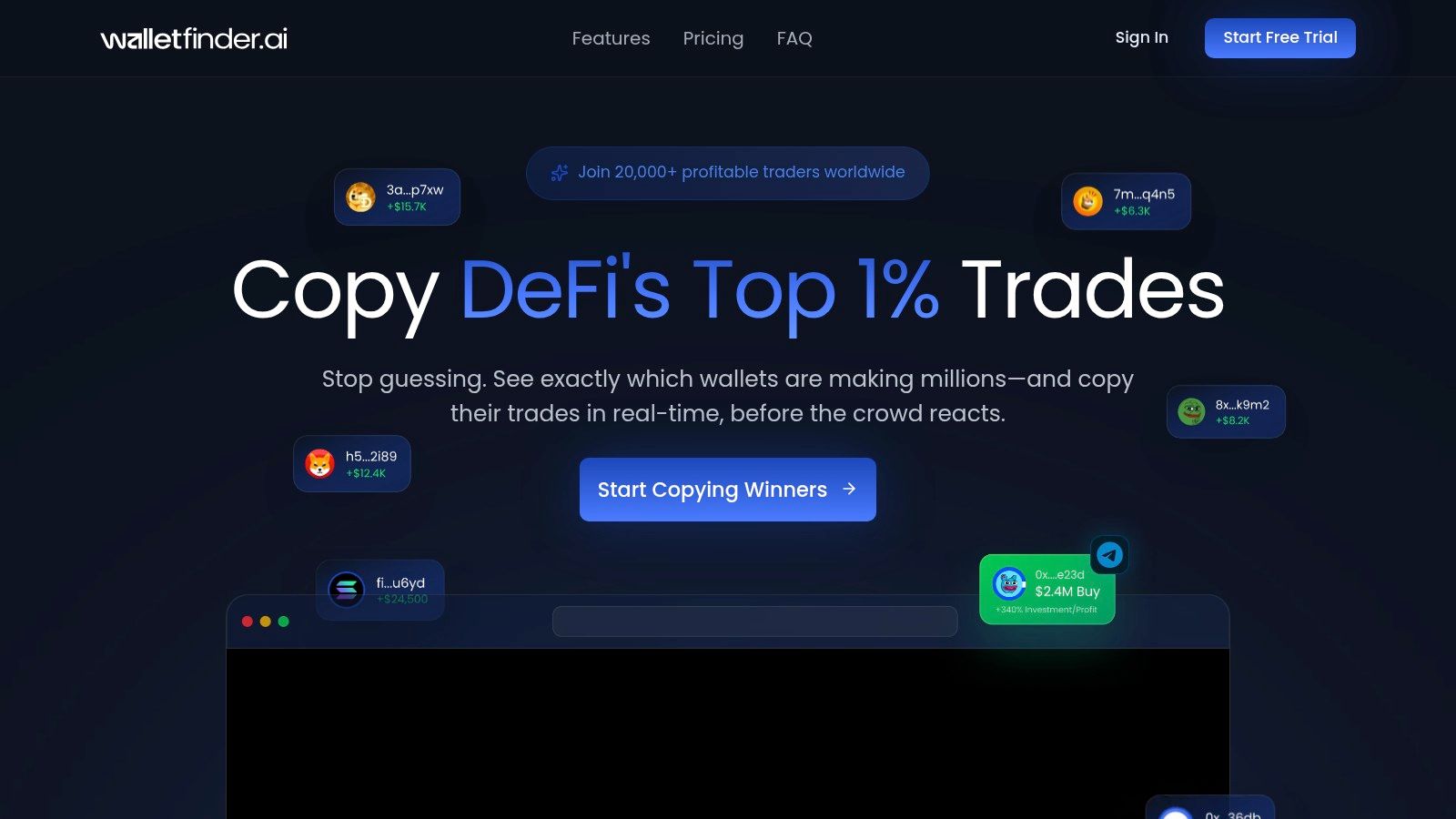 Screenshot from https://www.walletfinder.ai/