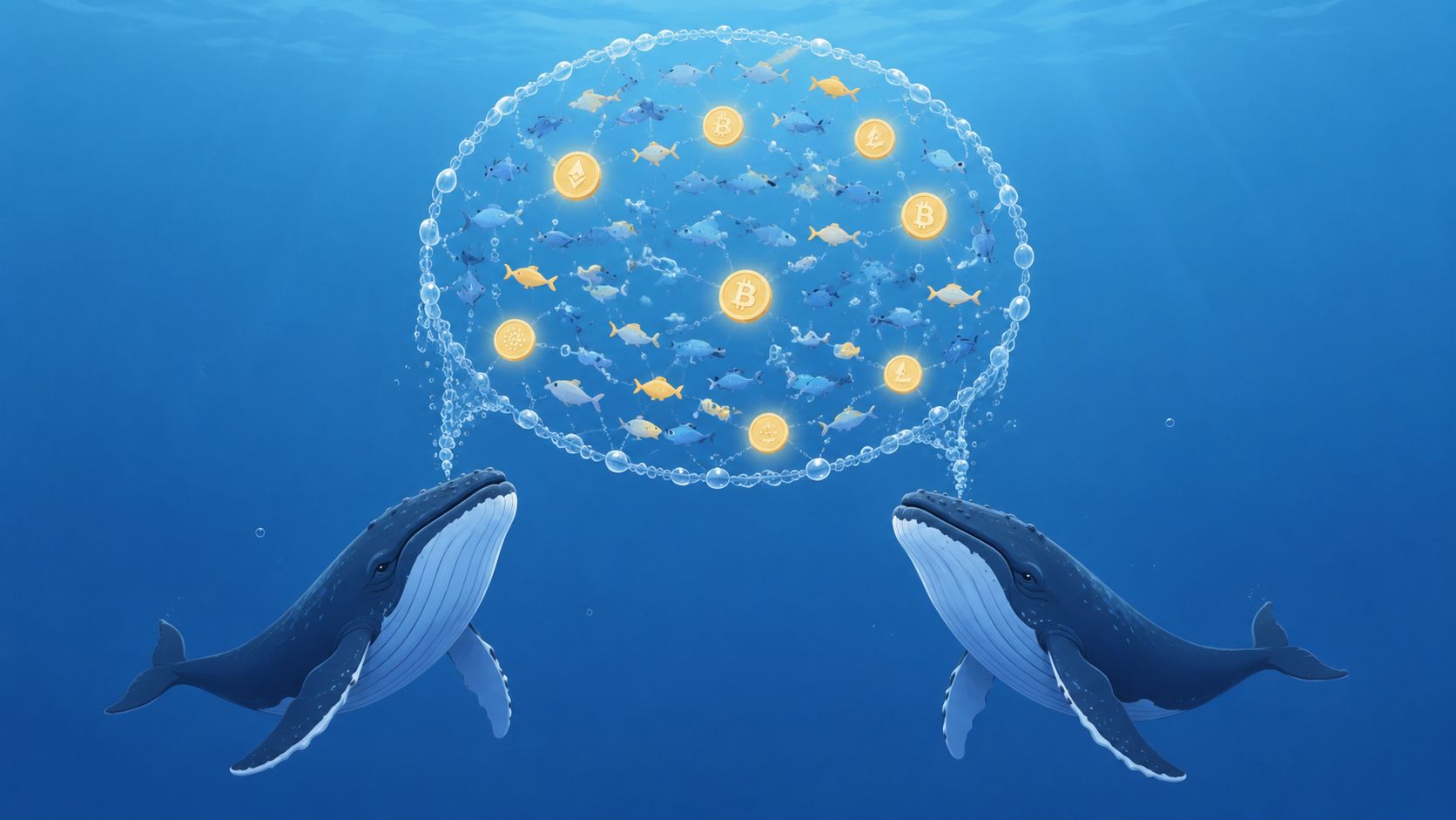 Ballenas con redes de burbujas: del océano a las señales en cadena